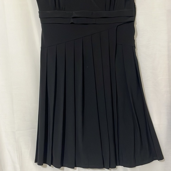 Jones New York Faux Wrap Sleeveless Pleated Waist Dress a308 - Picture 3 of 5